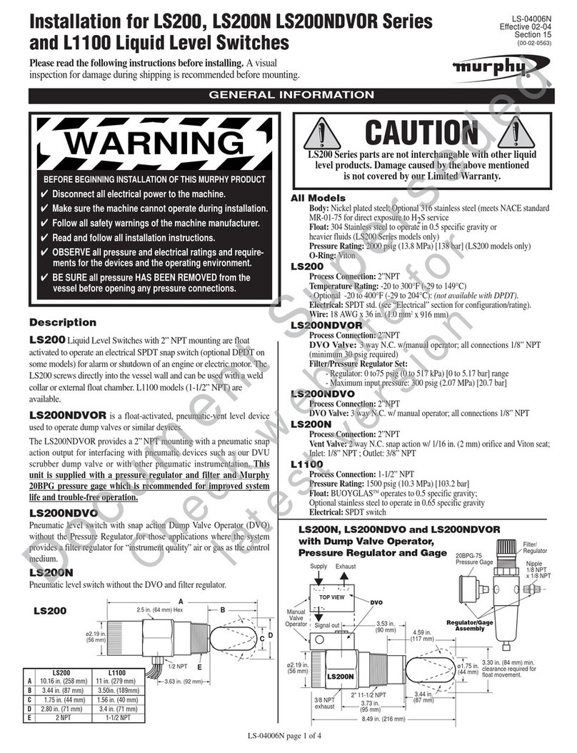 Murphy LS200 Series User manual