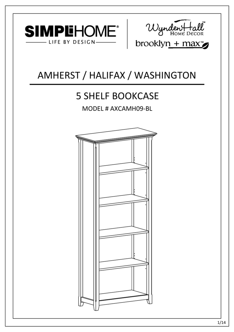 Simpli Home Amherst AXCAMH09-BL User manual
