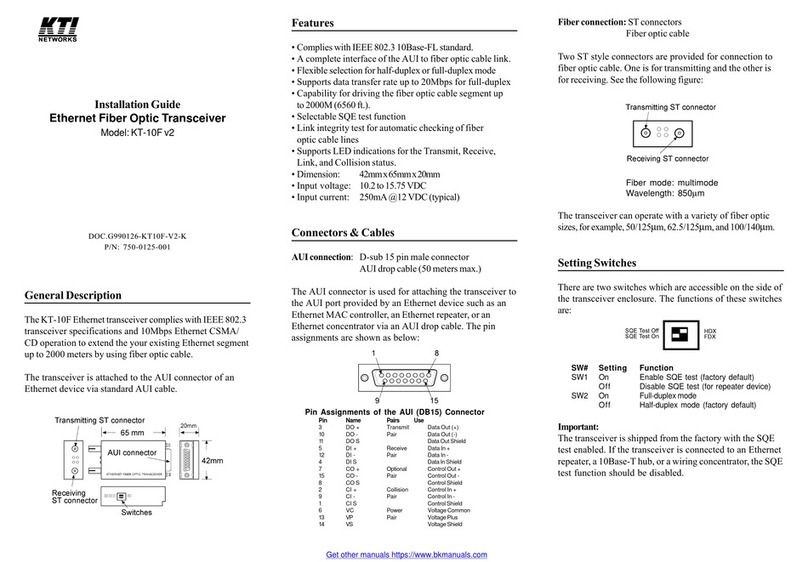KTI Networks KT-10F v2 User manual