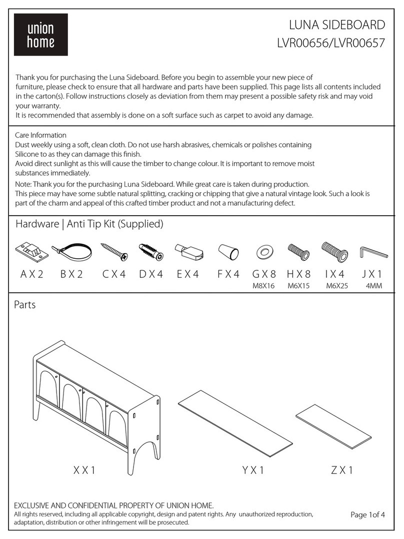 Union Home Luna LVR00656 User manual
