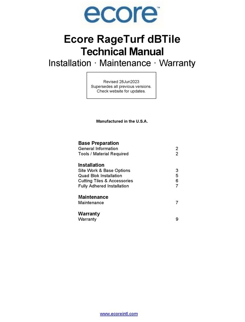 E-Core RageTurf dBTile Technical manual E-Core RageTurf dBTile Technical manual