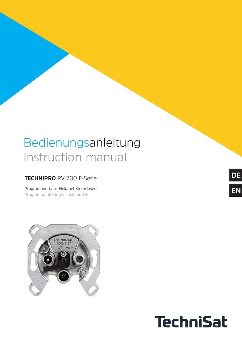 TechniSat TECHNIPRO RV 700 E Series instruction manual