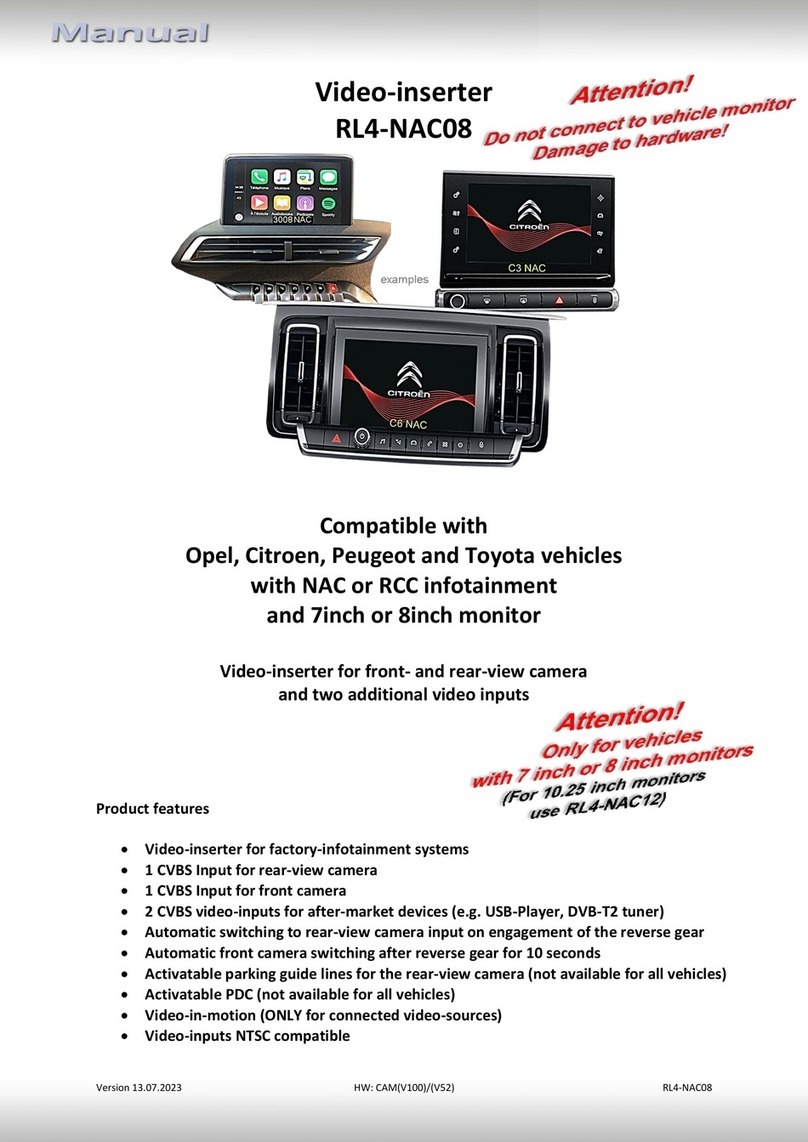 Car-Interface RL4-NAC08 User manual