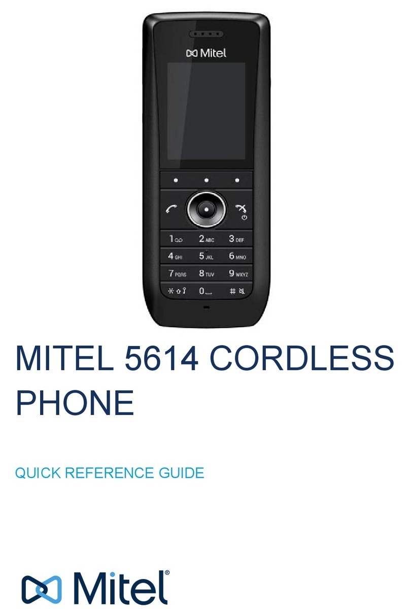 Mitel 5614 Quick reference guide
