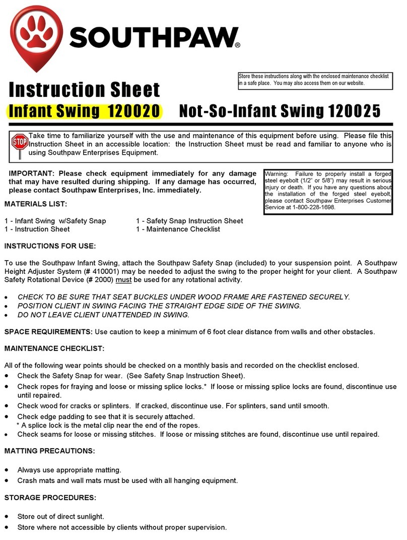 southpaw enterprises 120020 instruction sheet