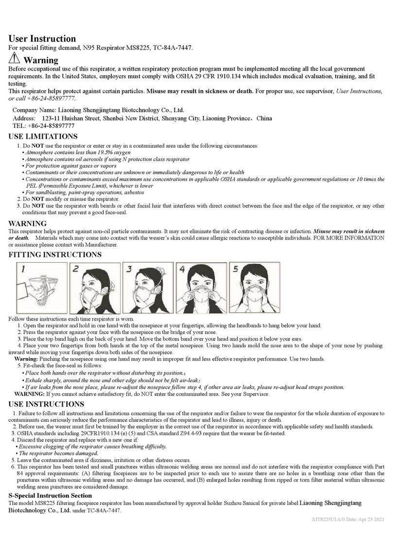 NIOSH MS8225 Installation instructions