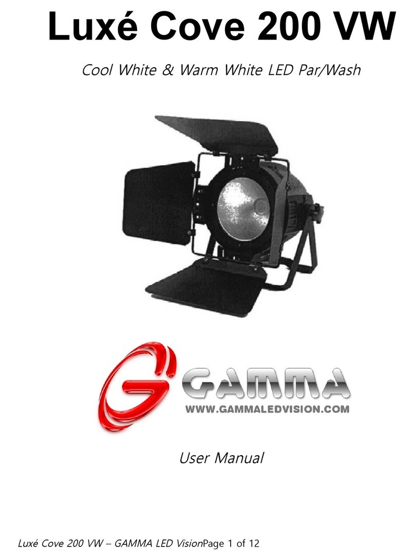 Gamma+ Luxe Cove 200 VW user manual
