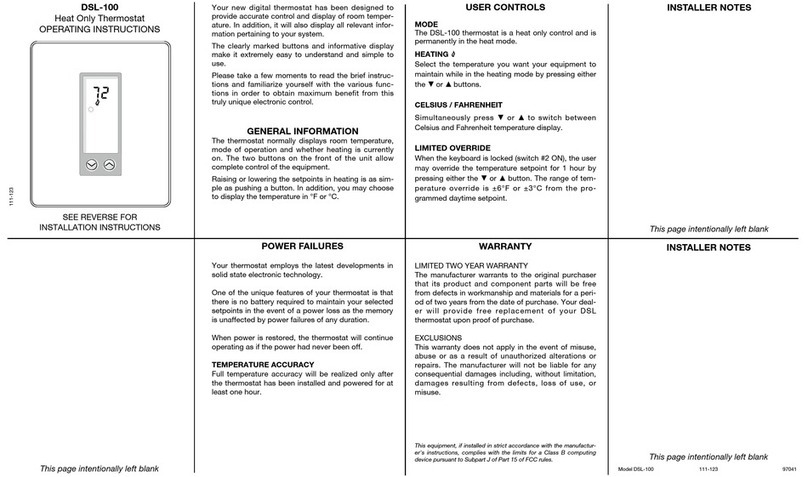 enerstat DSL-100 User manual