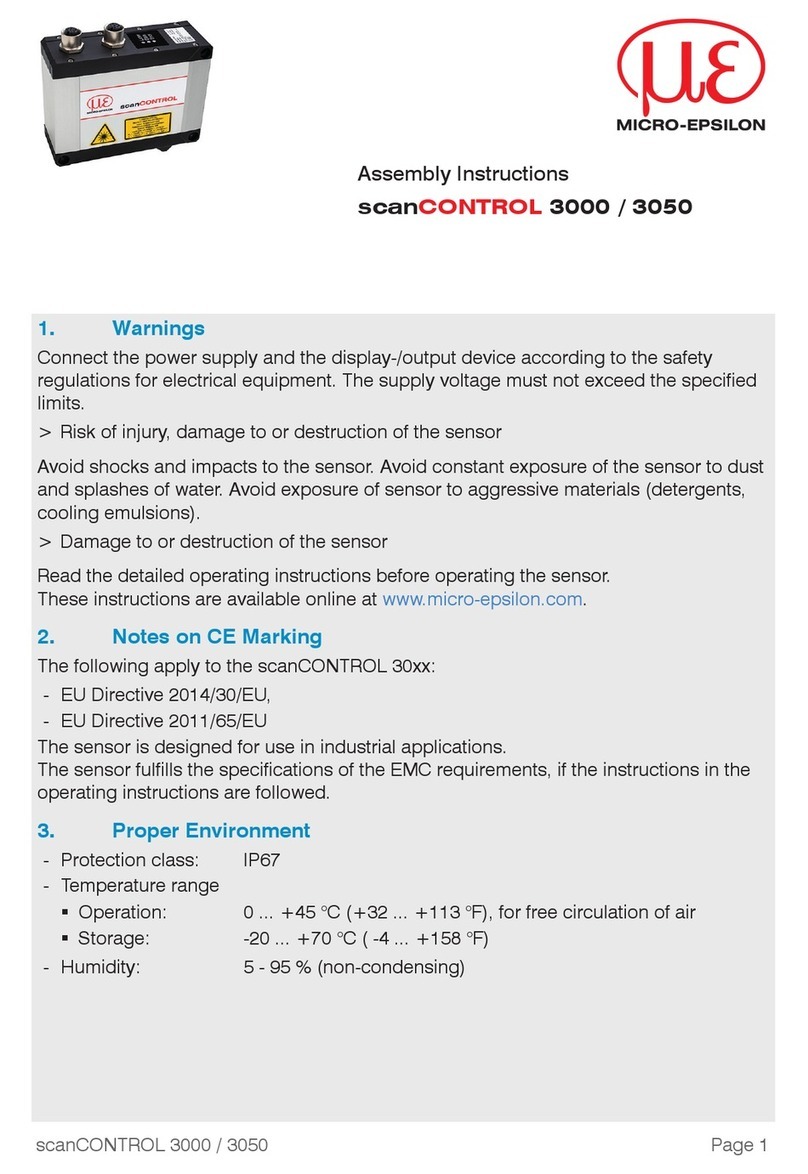 MICRO-EPSILON scanCONTROL 3000 Assembly instructions
