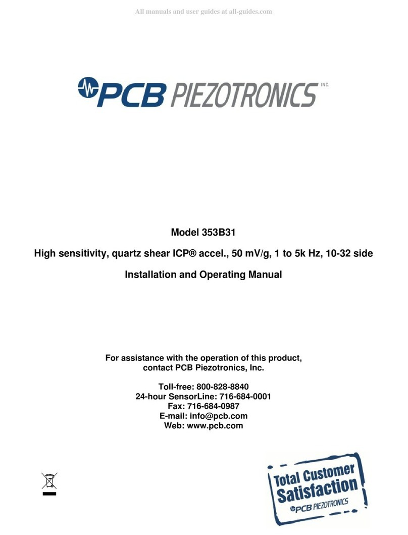 PCB Piezotronics ICP 353B31 User manual