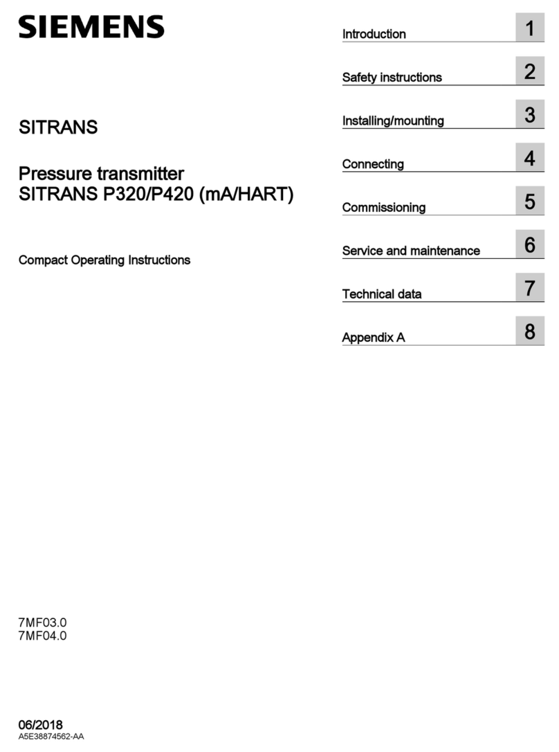 Siemens SITRANS 7MF03.0 Compact operating instructions Siemens SITRANS 7MF03.0 Compact operating instructions