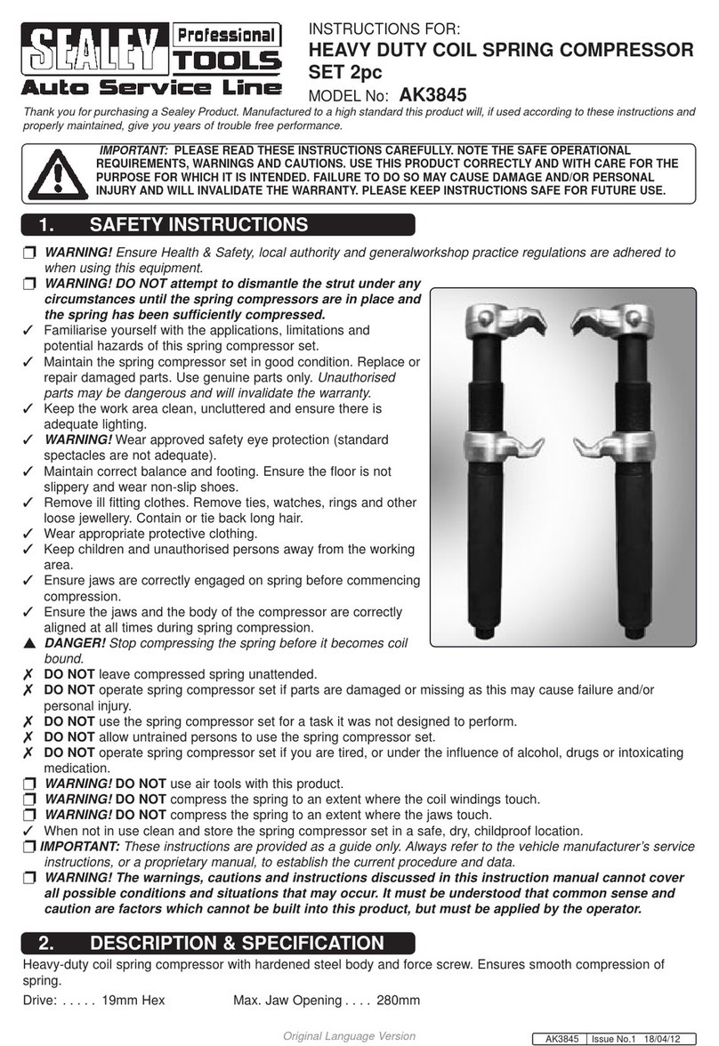 Sealey AK3845 instructions