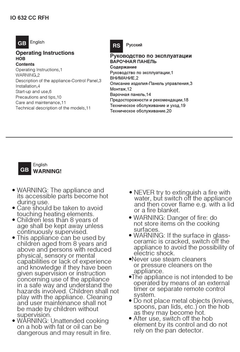 Indesit IO 632 CC RFH operating instructions