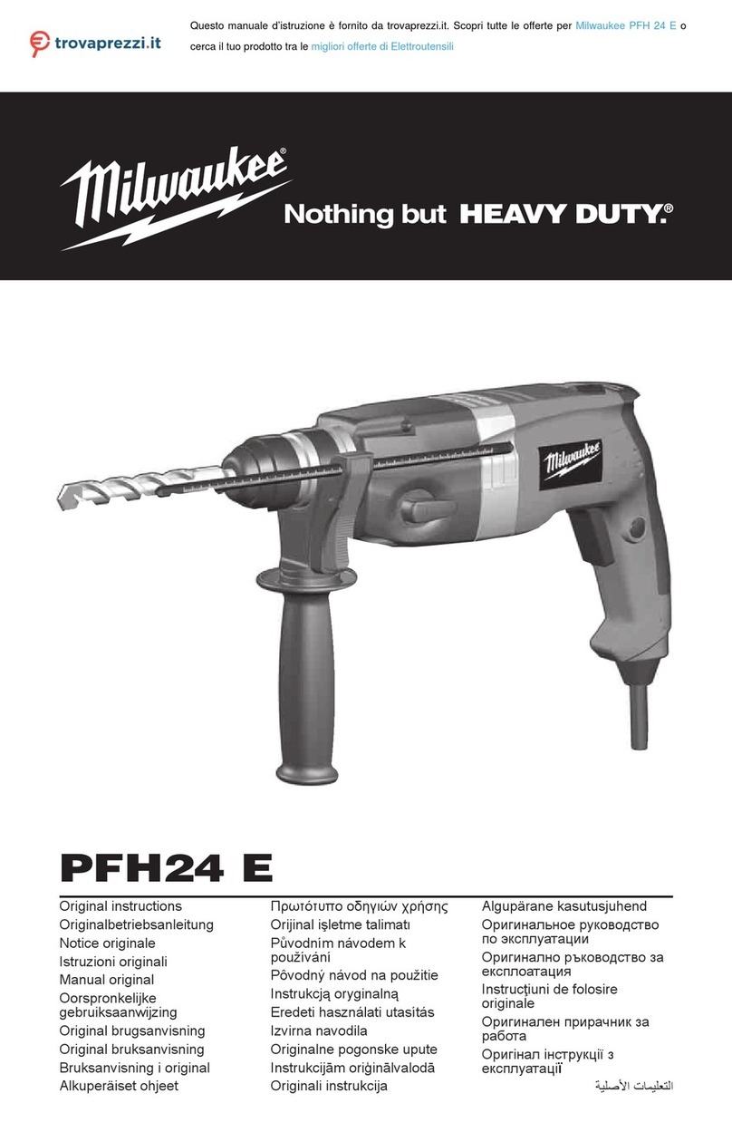 Milwaukee PFH24 E User manual