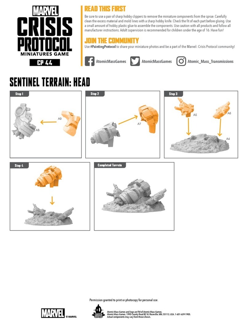 ATOMIC MASS GAMES MARVEL CRISIS PROTOCOL MINIATURES GAME SENTINEL TERRAIN:... manual