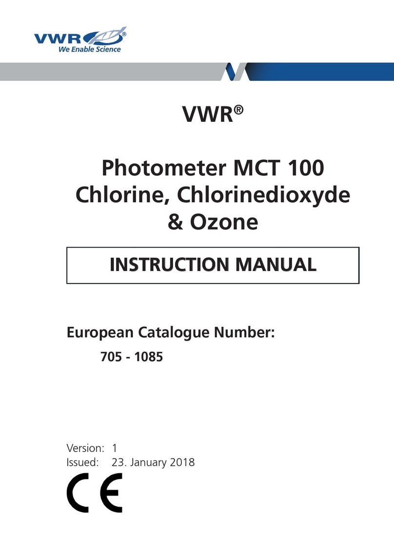 VWR MCT 100 User manual VWR MCT 100 User manual
