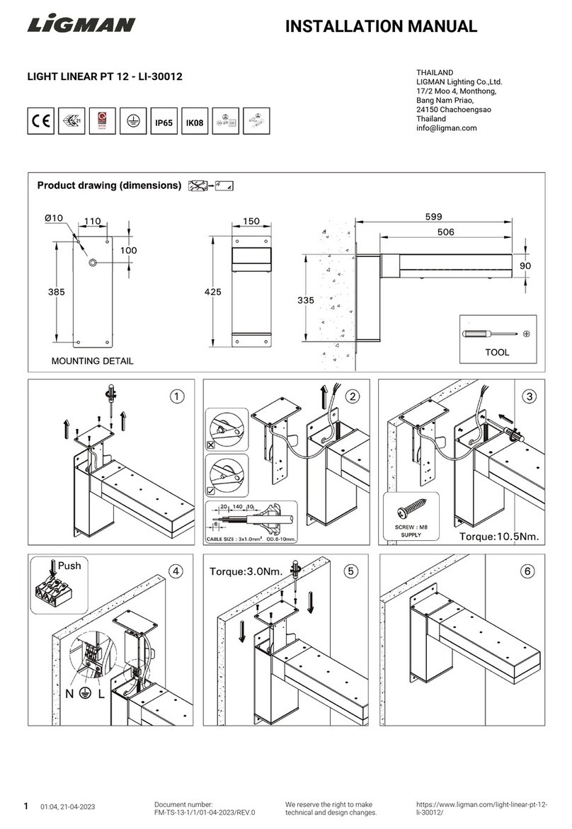 LIGMAN LIGHT LINEAR PT 12 User manual