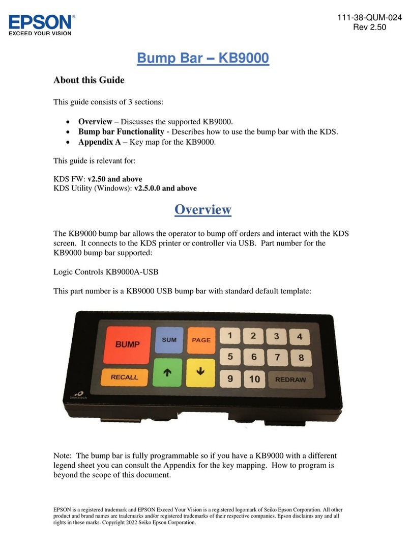 Epson KB9000 User manual