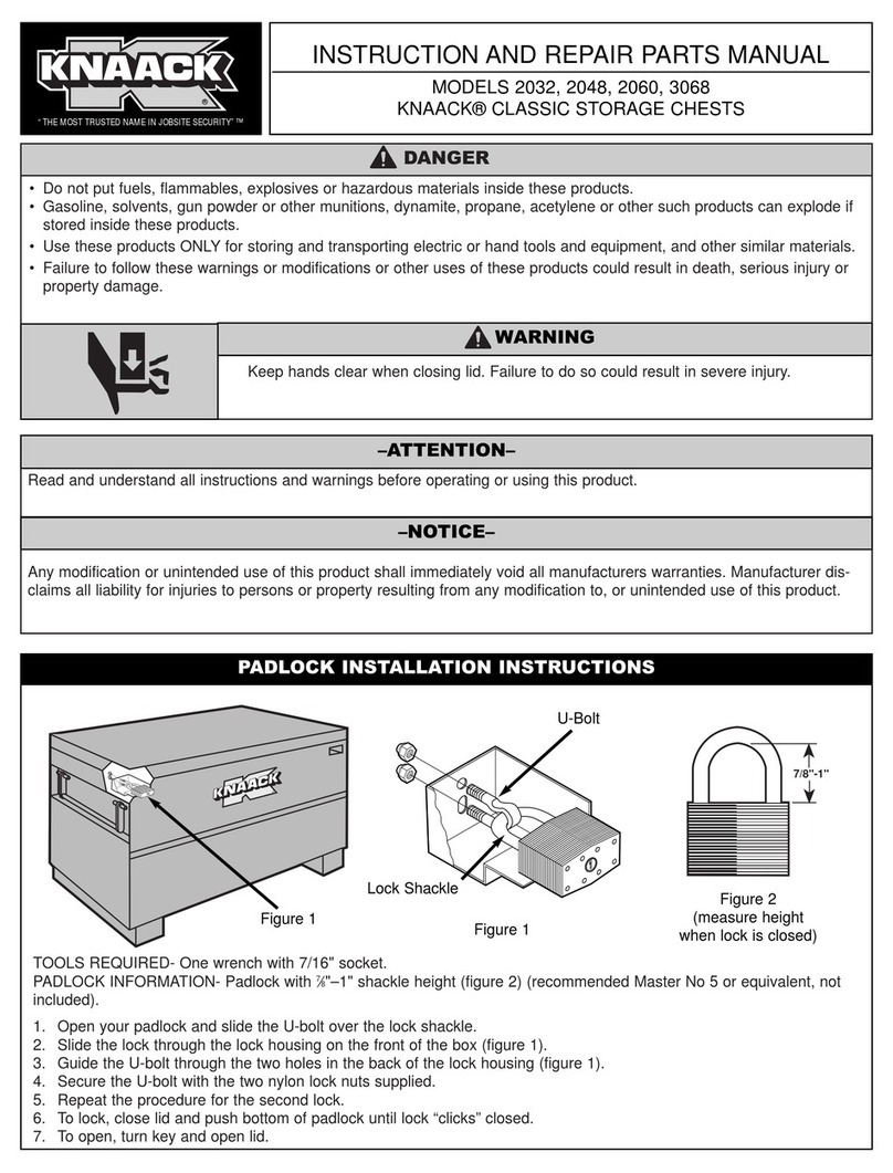 Knaack 2032 Instruction And Repair Parts Manual