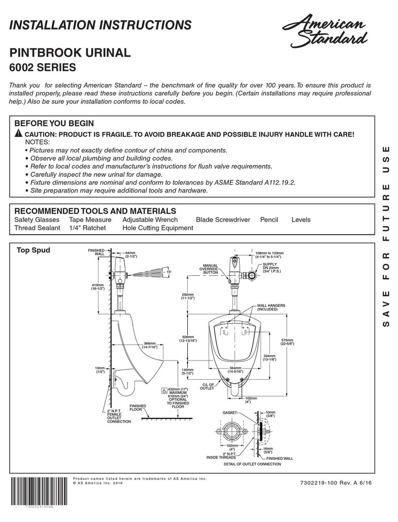American Standard 6002 Series installation instructions