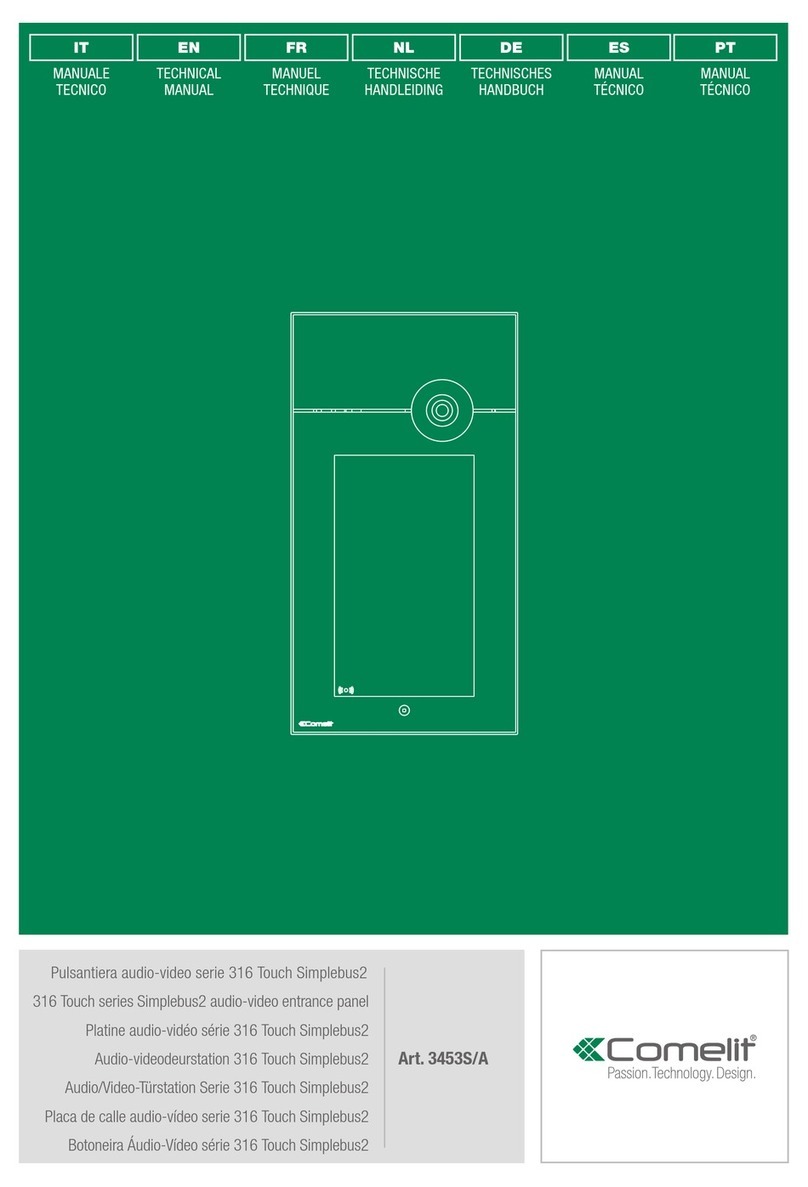 Comelit Simplebus2 316 Touch Series Technical manual