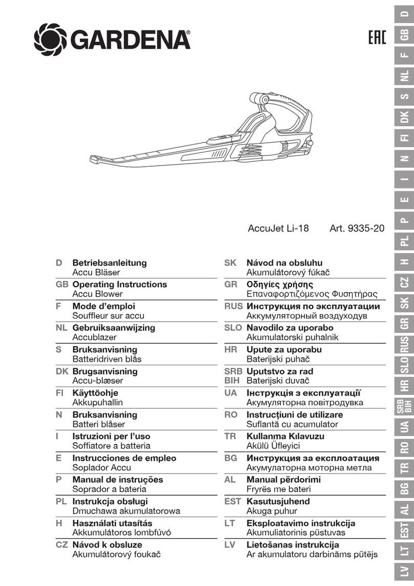 Gardena AccuJet Li-18 User manual