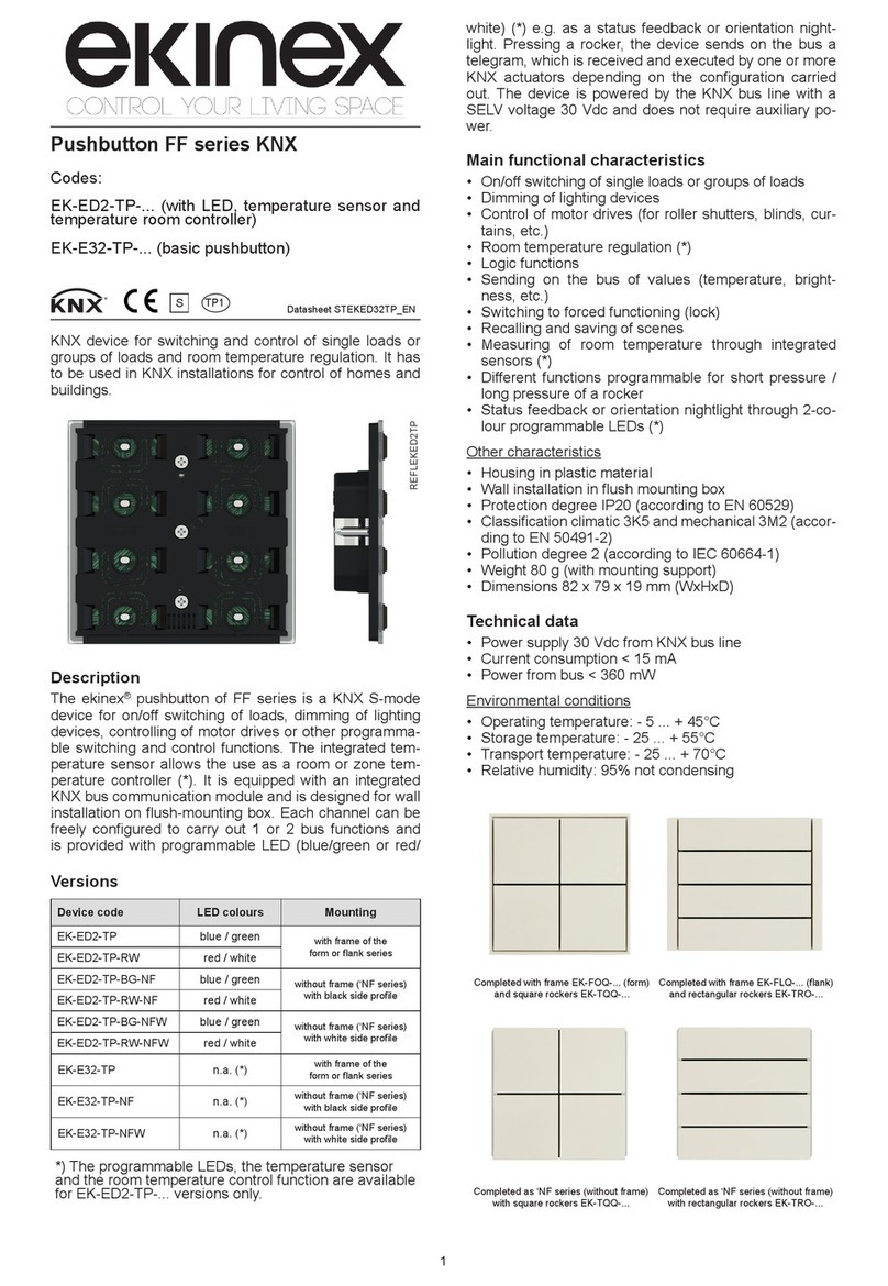 Ekinex KNX FF Series User manual