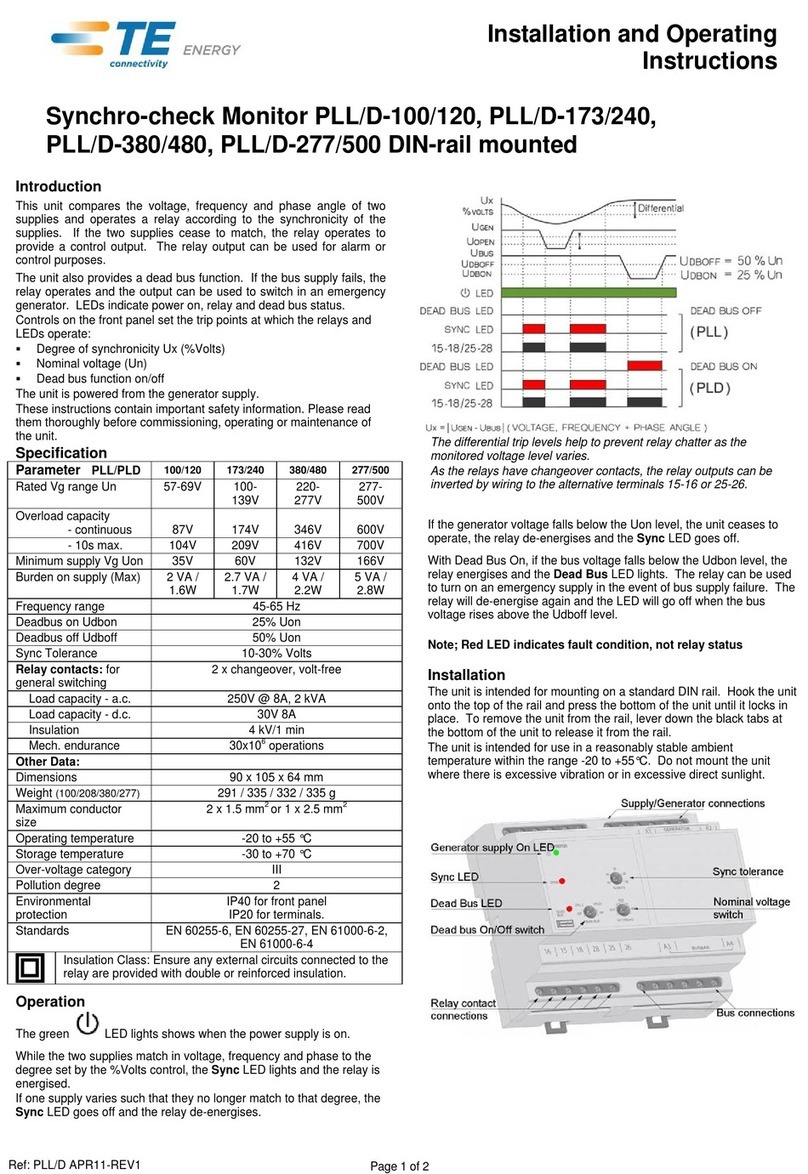 TE Connectivity PLL/D-100/120 Installation and operating instructions