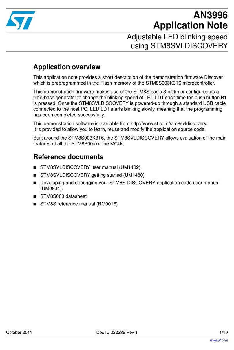 ST STM8SVLDISCOVERY Installation and operating instructions