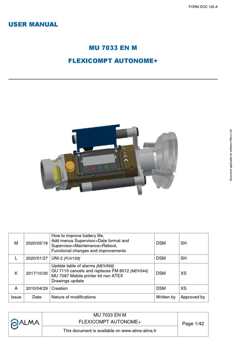 Almaco FLEXICOMPT AUTONOME+ user manual Almaco FLEXICOMPT AUTONOME+ user manual