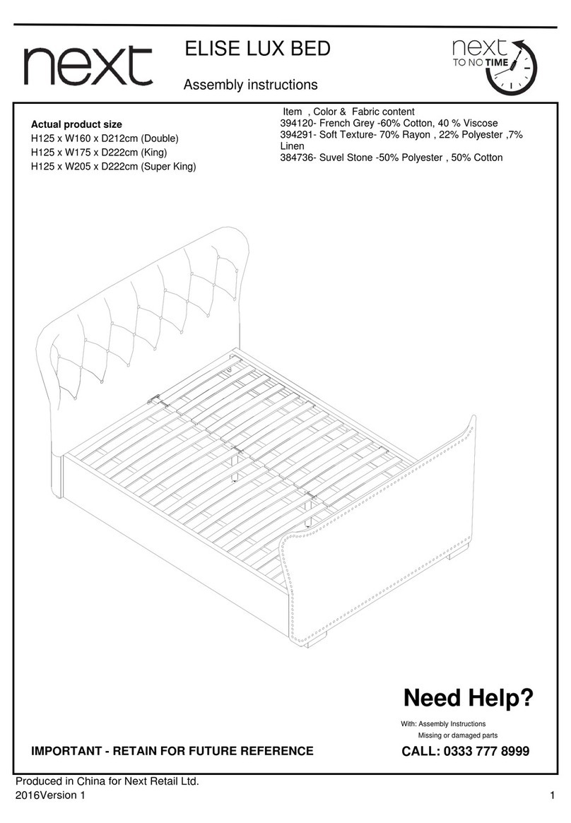 Next ELISE LUX BED 394120 User manual
