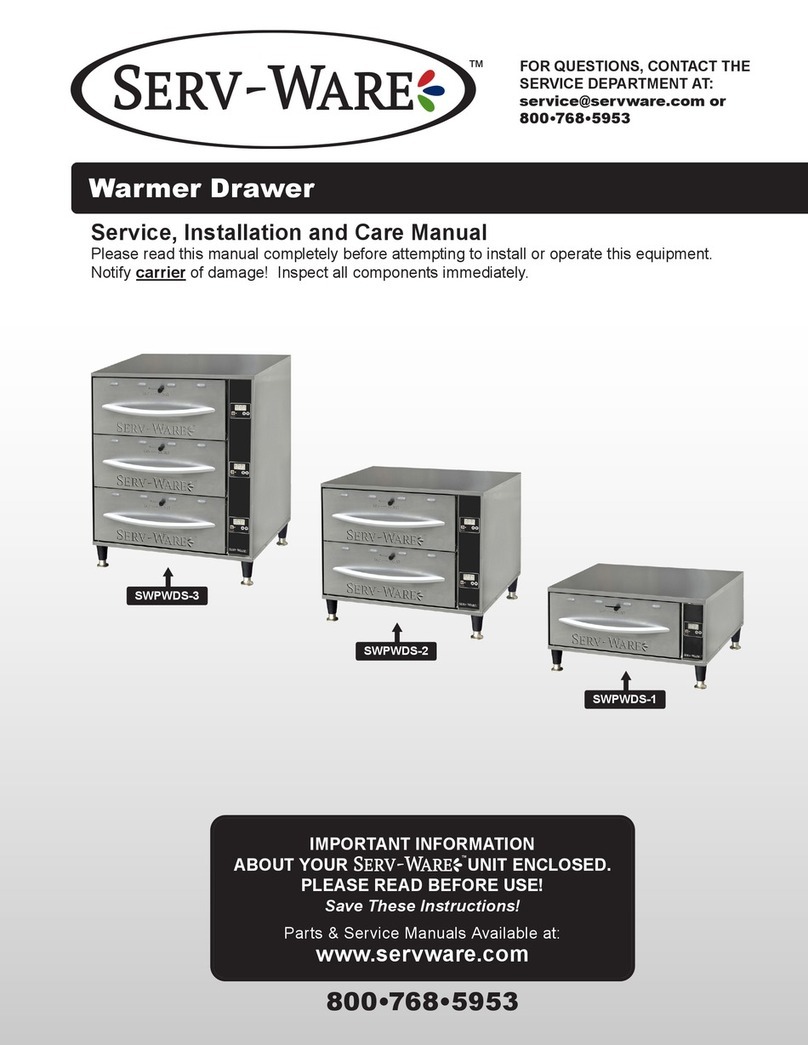 SERV-WARE SWPWDS-1 Service, installation and care manual