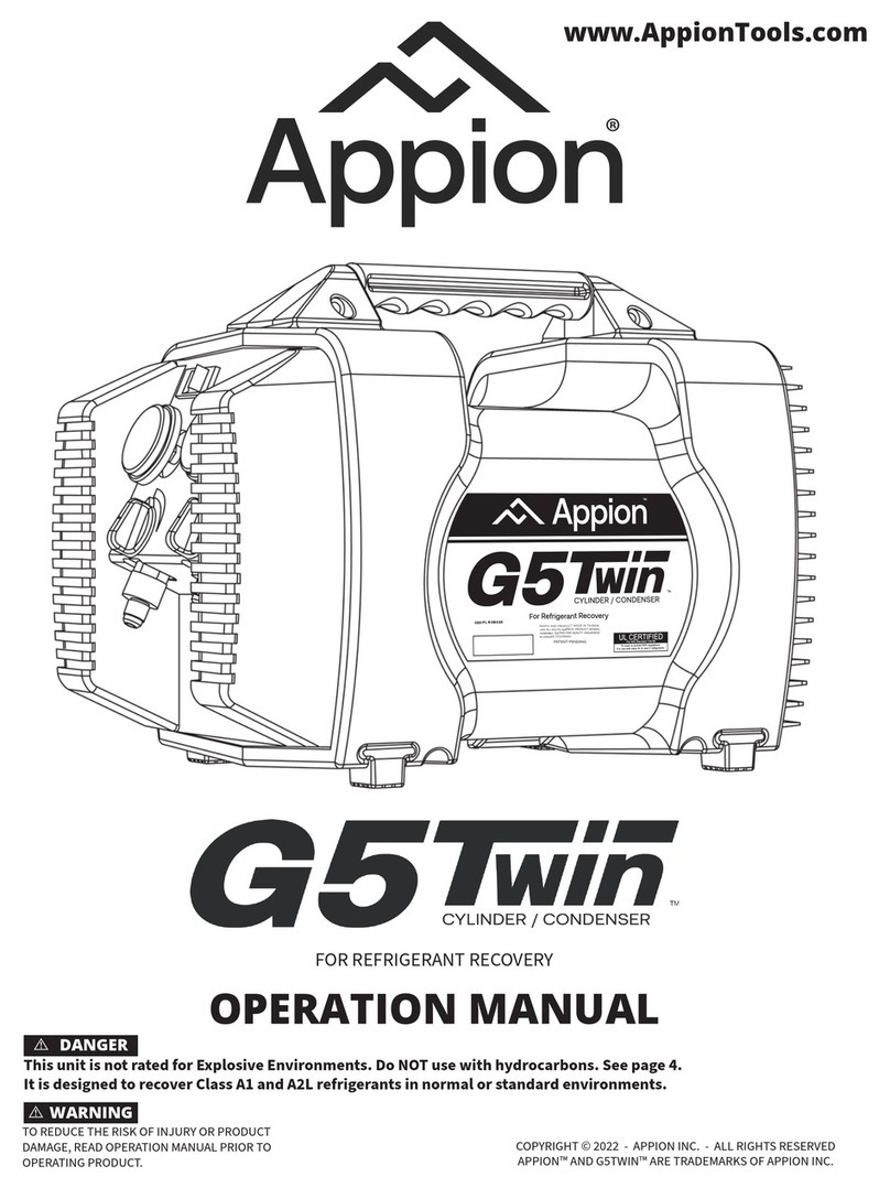 Appion G5 Twin Operation manual