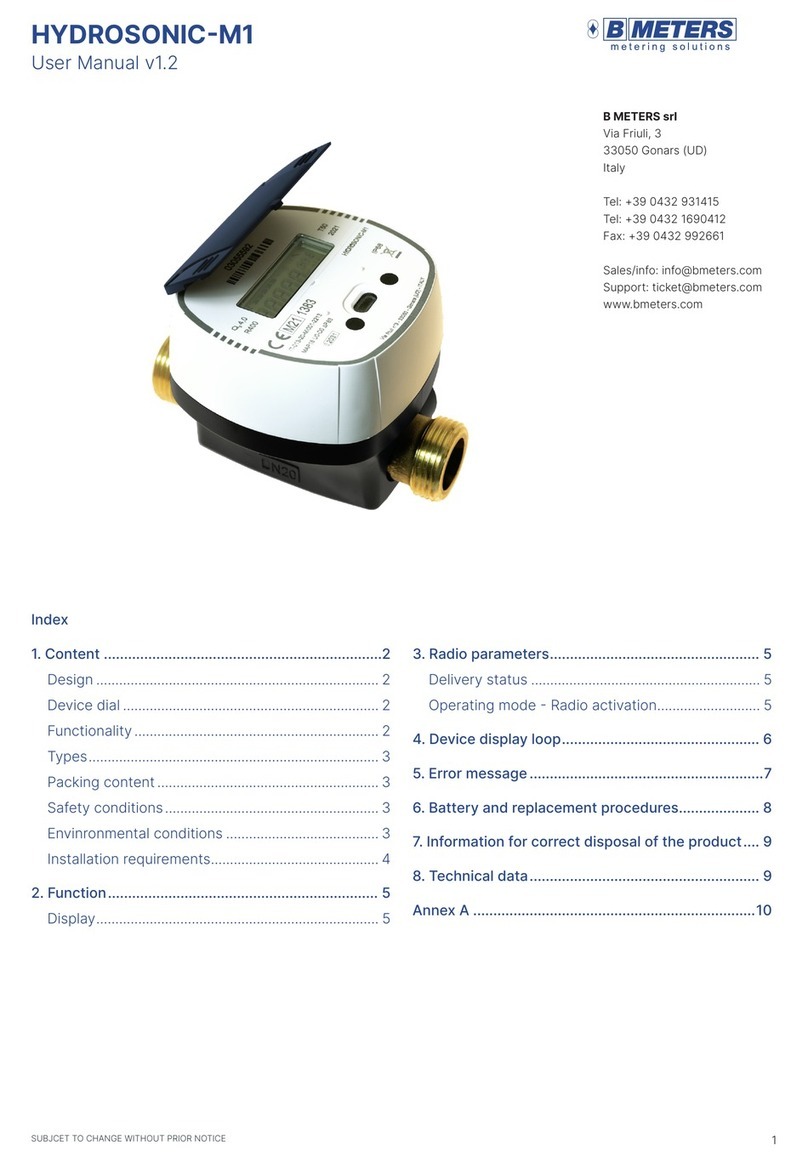 B meters HYDROSONIC-M1 user manual