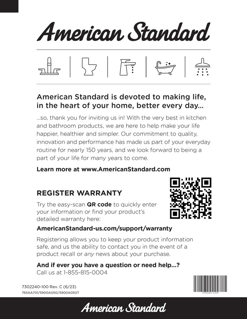 American Standard AquaWash owner's manual American Standard AquaWash owner's manual
