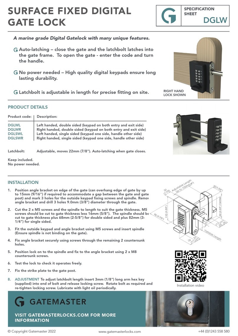 GATEMASTER DGLWL quick start guide