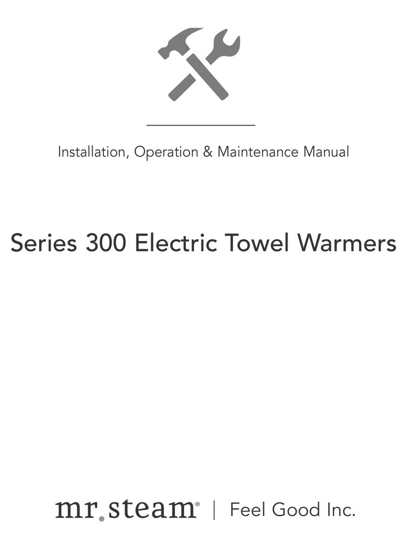 Feelgood mr. steam 300 Series Installation, operation & maintenance manual