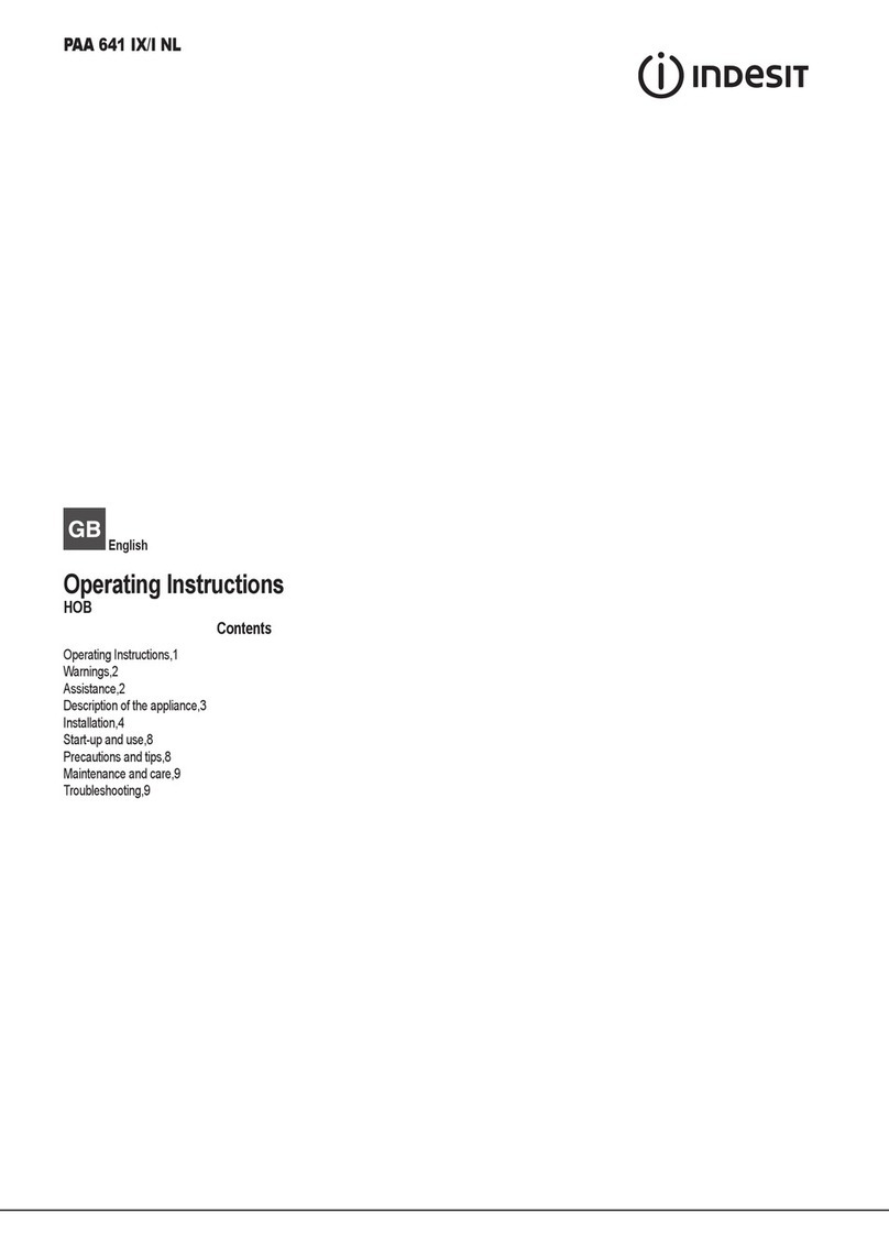 Indesit PAA 641 IX/I NL operating instructions