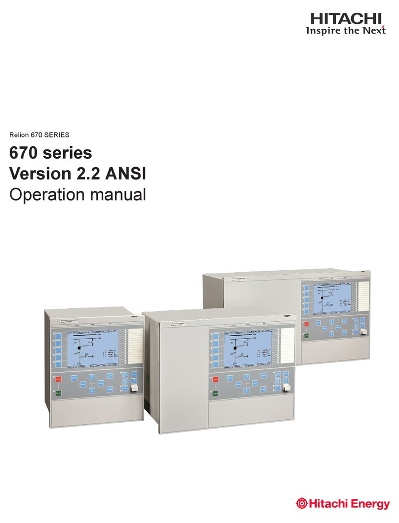 Hitachi Relion 670 Series User manual Hitachi Relion 670 Series User manual