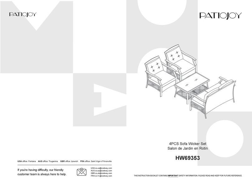 PATIOJOY HW69353 manual PATIOJOY HW69353 manual