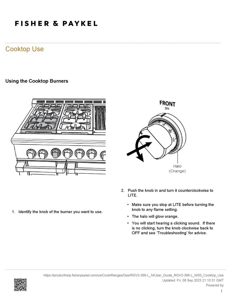 Fisher & Paykel RGV2366LN manual
