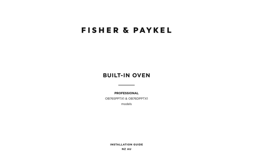 Fisher & Paykel PROFESSIONAL OB76SPPTX1 installation guide Fisher & Paykel PROFESSIONAL OB76SPPTX1 installation guide