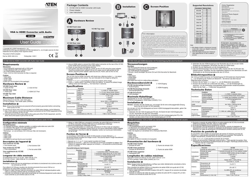 ATEN VC180 user guide