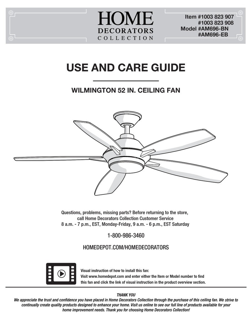 Home Decorators Collection WILMINGTON AM696-BN Use and care guide