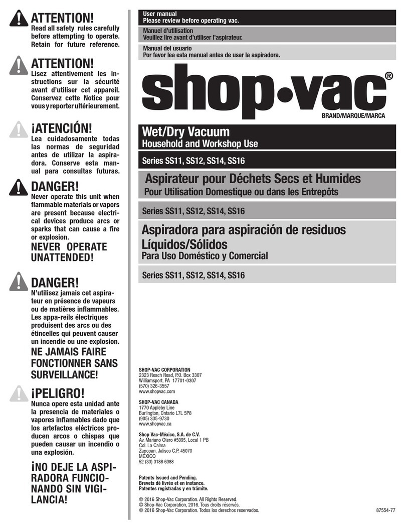 Shop-Vac SS16 Series user manual