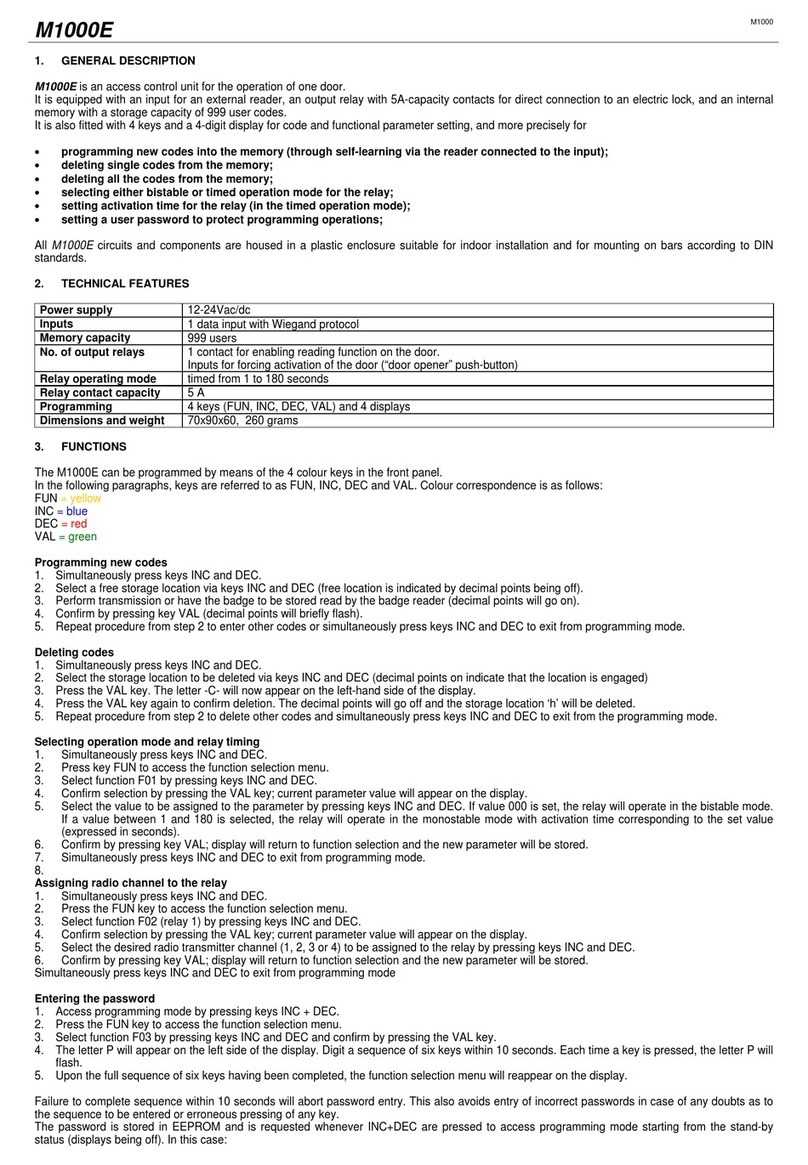PRASTEL M1000 quick start guide