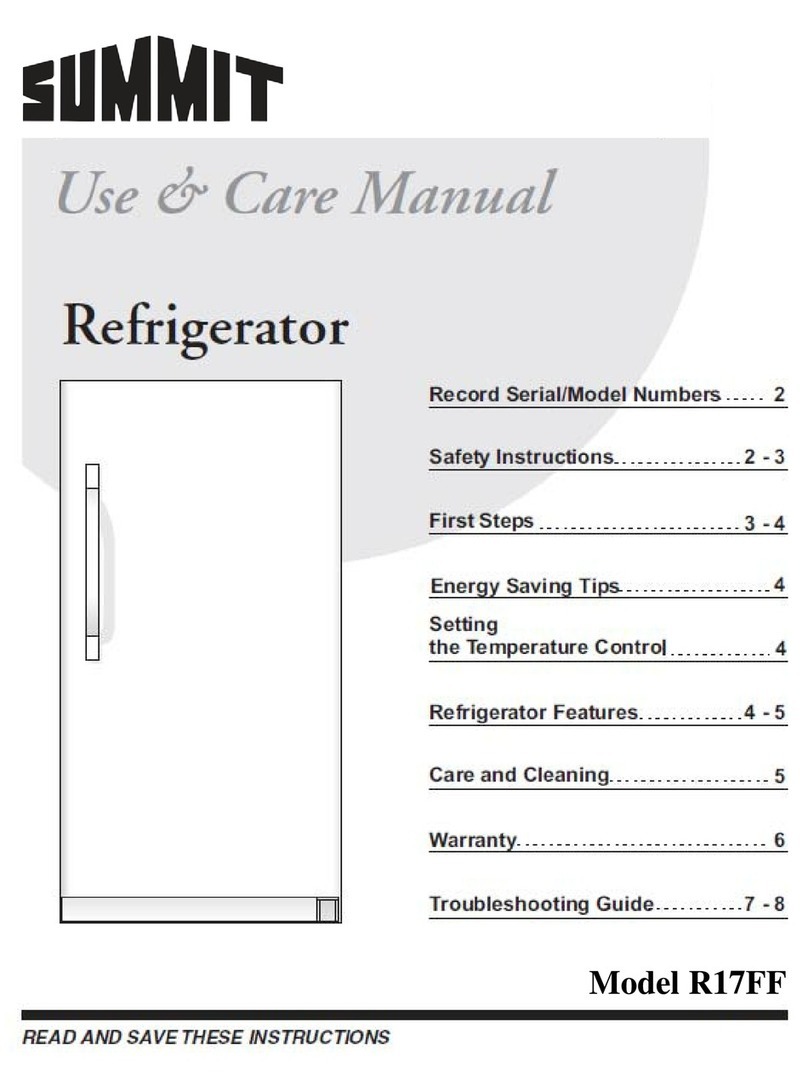 Summit R17FF Use & care manual