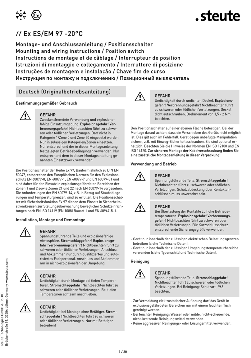 steute Ex ES 97-20 C Programming manual