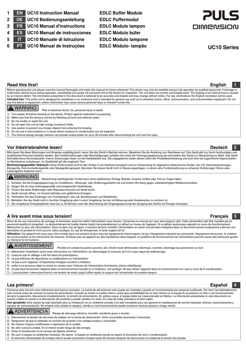 Puls DIMENSION UC10 Series User manual