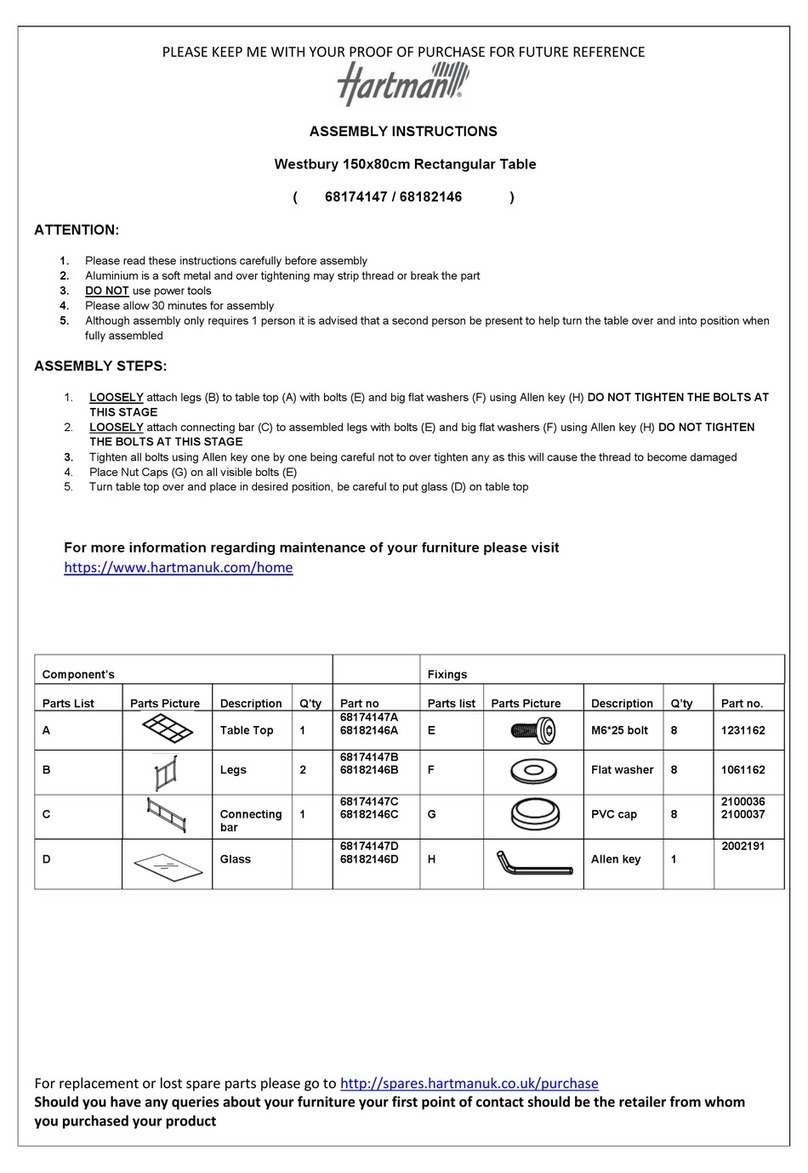 Hartman 68174147 Assembly instructions